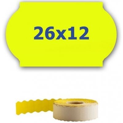 CDRmarket ETRL-26x12-yellow cenové etikety do kleští signální žluté 26 mm x 12 mm 900 ks – Zboží Dáma