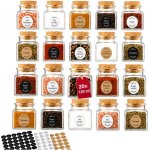 Bimberek skleněná sklenice se zátkou na koření do kuchyně + 252 štítků 20 x 120 ml – Hledejceny.cz