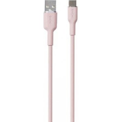 Puro kábel Soft Silicone Cable USB-A to USB-C 1.5m - Rose
