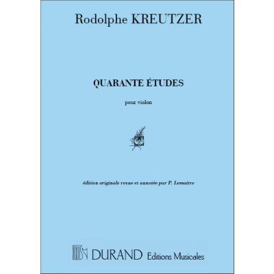 Editions Durand Noty pro housle 40 Études pour Violon