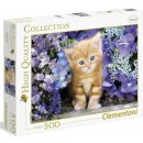 Clementoni Zrzavé kotě v květinách 500 dílků