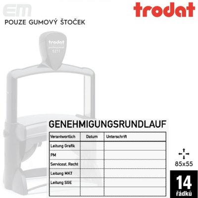 Trodat 5211 [ 85 x 55 mm pouze gumový štoček – Zboží Živě
