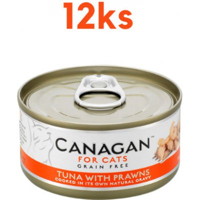 Canagan Cat Tuňák a krevety 12 x 75 g