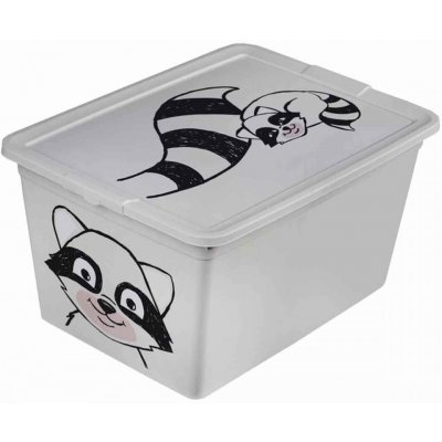 Mikawi Úložný box Animal 30L šedý 04-7330-se – Zboží Dáma