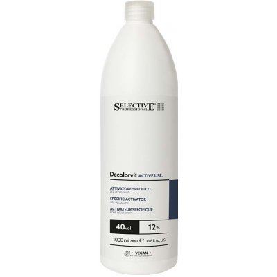 Selective Professional Decolorvit Active Use oxidační krém 40 vol. 12% 1000 ml – Zboží Dáma