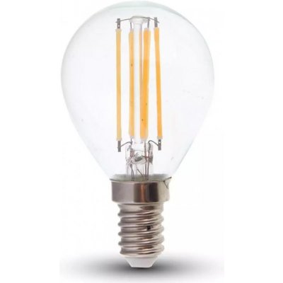 V-tac Retro LED žárovka E14, P45, 6W, 800LM 130LM/W , 300° Teplá bílá – Zboží Mobilmania