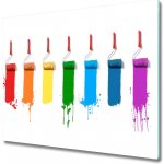 Sklenena krajeci deska Malířské válečky 60x52 cm – Sleviste.cz