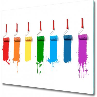 Sklenena krajeci deska Malířské válečky 60x52 cm – Sleviste.cz