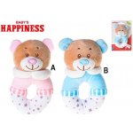 Mikro Trading Chrastítko plyšový medvídek 13cm Modrá – Zboží Dáma