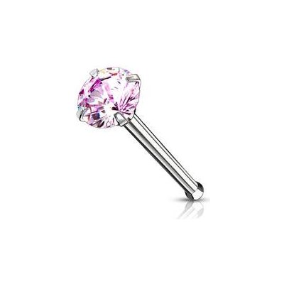 Šperky4U piercing do nosu růžový zirkon N0132P-020 – Zboží Dáma