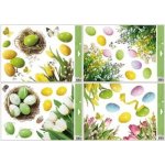 Okenní fólie velikonoční Rohová s vajíčky květiny 42 x 30 cm 6903 – Zboží Dáma