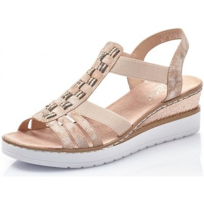 Rieker Sandály V3822 31 Růžová – Zboží Dáma