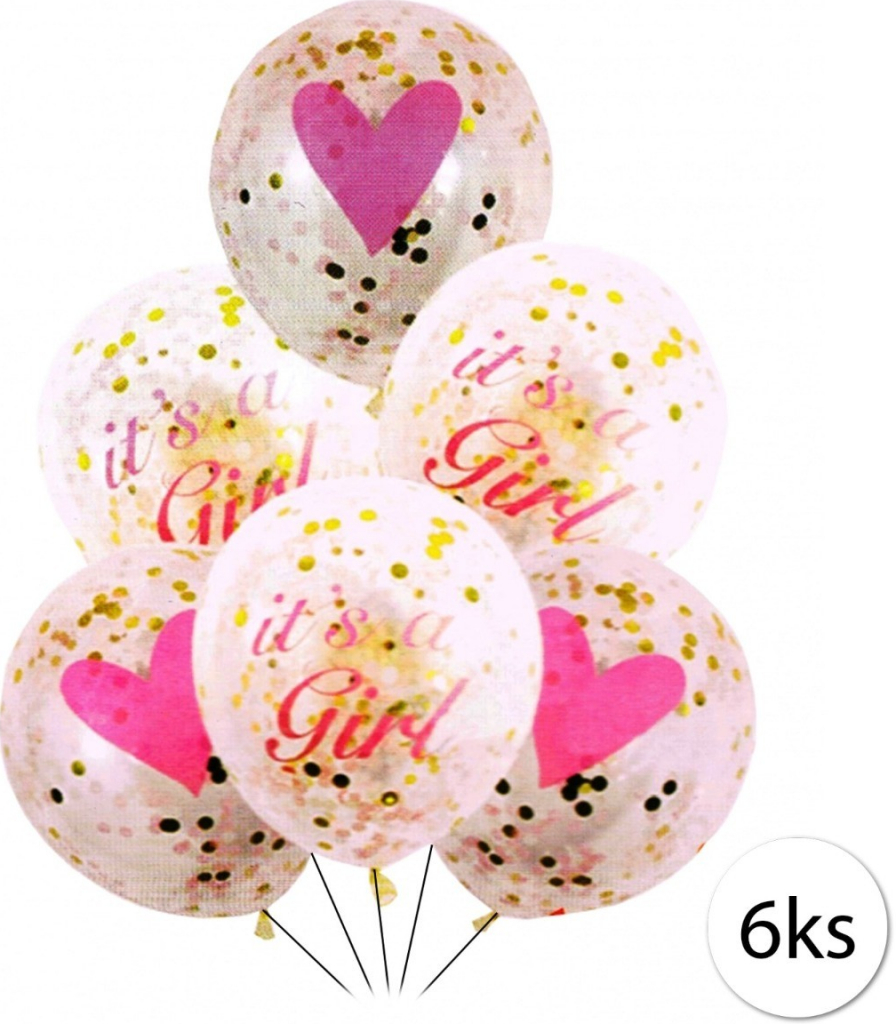FunPlay 5866 Konfetové balóny na Babyshower růžová od 100 Kč - Heureka.cz