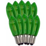 ElektroSkalka LED žárovky 14V až 55V/0,3W E-10 Filament 10ks svíčky zelené (1ks) – Hledejceny.cz