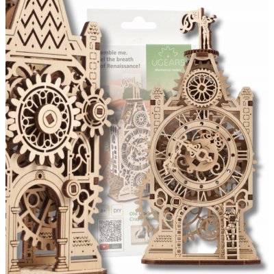 Ugears 3D mechanické puzzle Hodinová věž 44 ks – Sleviste.cz