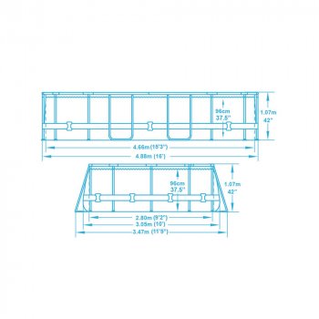 Bestway Power Steel Frame 4,88 x 3,05 x 1,07 m 56448