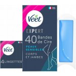 Veet Easy-Gel Obličej depilační voskové pásky pro citlivou pokožku 40 ks – Sleviste.cz