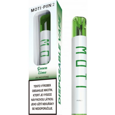 MOTI PIIN 2 jednorázová e-cigareta 400 mAh Limetka 1 ks