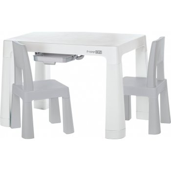 FREEON Plastový stolek s židlemi Neo bílá,šedá
