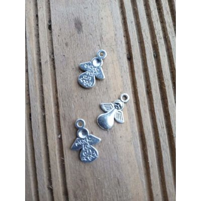 přívěsek tvar andělíčka 18x13x2mm, barva starostříbro – Zboží Dáma