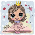 Diamondi Diamantové malování DÍVKA PRINCEZNA 40 x 50 cm bez rámu a bez vypnutí plátna – Hledejceny.cz