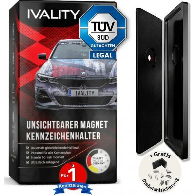 Neviditelný magnetický držák SPZ IVALITY - 1ks – Hledejceny.cz