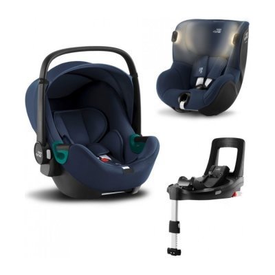 Britax Römer Baby-Safe 3 i-Size + Flex Base + Dualfix iSense 2023 Indigo Blue