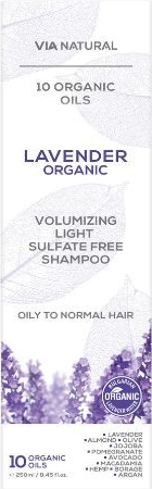 Via natural Šampon na vlasy bez objemu s bio levandulí 250 ml