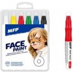 Barvy na obličej a tělo 6 ks v krabičce 11x14cm karneval – Sleviste.cz