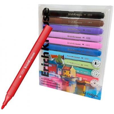 Erich Krause akrylové popisovače art spirit 12 ks – Zboží Dáma
