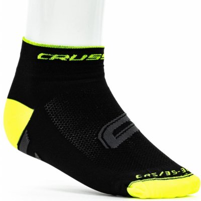 Crussis Cyklistické ponožky černo/žluté – Zboží Mobilmania