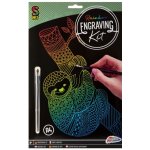 Vyškrabovací obrázek A4 duhový Lenochod – Sleviste.cz