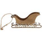 Clayre & Eef Zlatá antik vánoční ozdoba retro kovové sáně - 14*7*12 cm - Clayre & Eef – Hledejceny.cz
