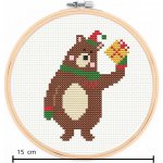 kpomalovani.cz Sada na jednoduché křížkové vyšívání VÁNOČNÍ MEDVĚD – Zboží Mobilmania