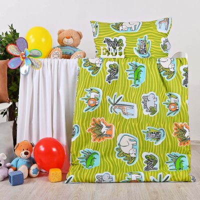 Emi povlečení Jungle zelené 130 x 90 , 65 x 45 cm – Sleviste.cz