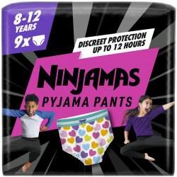 Ninjamas Pyjama Pants Srdíčka 8 let 27 kg-43 kg 9 ks