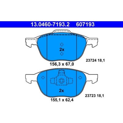 ATE 13.0460-7193.2 Sada brzdových destiček, kotoučová brzda (13.0460-7193.2) | Zboží Auto