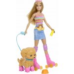Mattel Barbie a pejsek na kolečkových bruslích JMJ44 – Hledejceny.cz