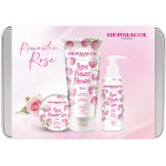 Dermacol Rose Flower Care tělové máslo růže 75 ml + sprchový krém růže 200 ml + krém na ruce růže dávkovač 150 ml dárkové balení – Zboží Dáma