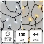 Emos D4AL05 LED vánoční řetěz venkovní i vnitřní 2v1 teplá studená bílá 10 m – Hledejceny.cz