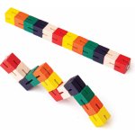 Bigjigs Toys Hlavolam barevný had zelená – Zboží Dáma