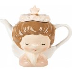 Clayre & Eef Keramická konvička na čaj hlava dívky s čelenkou 21x12x16 cm / 650 ml – Zboží Dáma