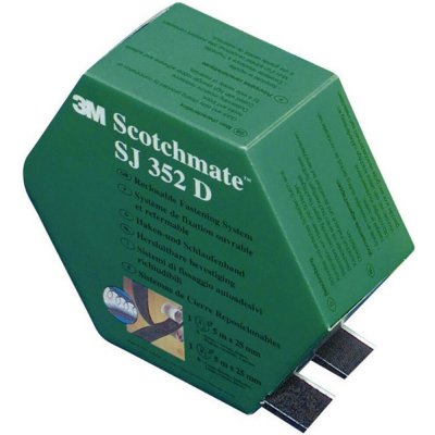 3M SJ 352D Scotchmate pásek se suchým zipem, lepicí, háčková a flaušová část, (d x š) 5000 mm x 25.4 mm, černá, 1 pár – Hledejceny.cz