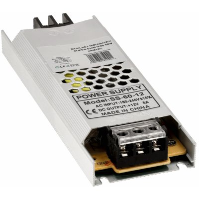 BERGE Napájecí zdroj pro LED super slim 5A 60W 12V DC IP20 MB0100 – Zbozi.Blesk.cz