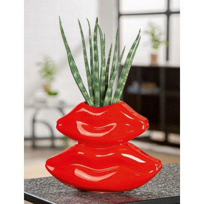 Gilde Keramická váza s úzkým hrdlem Lips, 16 cm – Hledejceny.cz