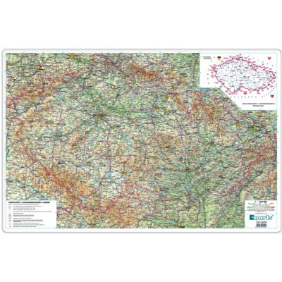 Stolní psací podložka mapa ČR 67x44 cm – Zboží Mobilmania