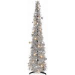 BerryHome Vánoční řetězový stromek s LED osvětlením 120 cm – stříbrný – Hledejceny.cz