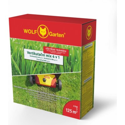 Travní osivo na dosev, vertikutační MIX 4 v 1 WOLF-Garten 4kg – Hledejceny.cz