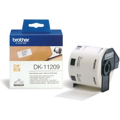 Brother DK-11209, 62mm x 29mm, papírová role, 800 etiket, bílá – Hledejceny.cz