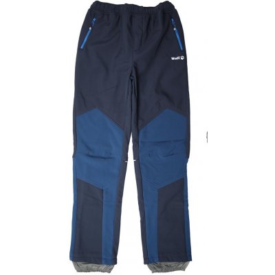 Wolf B2297 Chlapecké softshellové kalhoty s fleecem tmavě modré – Zboží Mobilmania